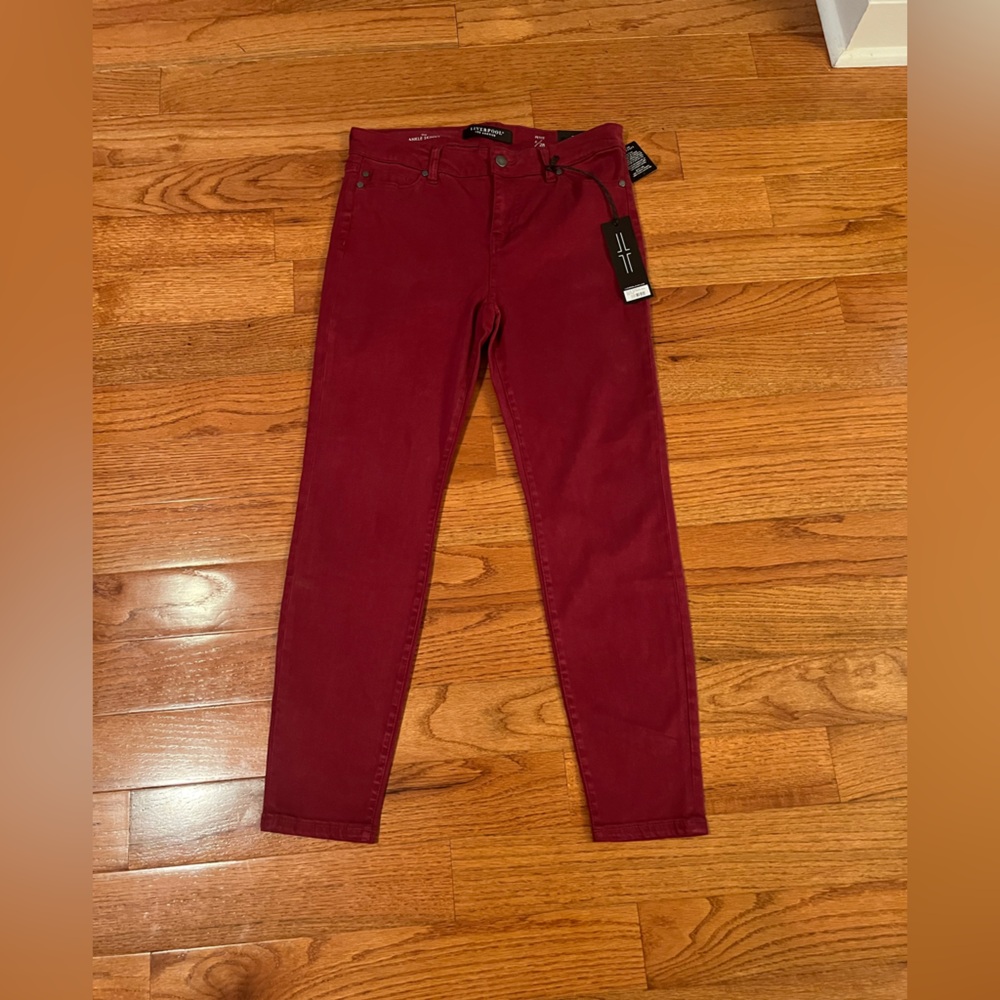Liverpool the Ankle Skinny 6/28 Petite Mulberry Wine NWT